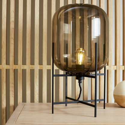 Lampe de sol/de table en verre Alden