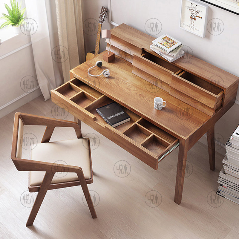 Chaise de salle à manger nordique en bois massif ABRAHAM