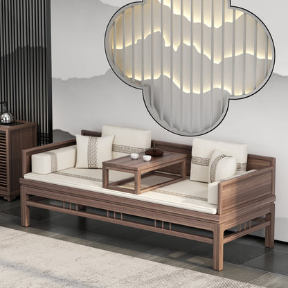 Canapé-lit classique en bois massif INGRID SHERATON