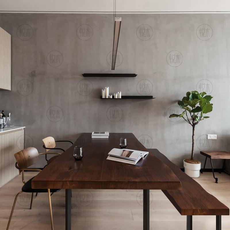 Table à manger design nordique en bois massif ALAN scandinave