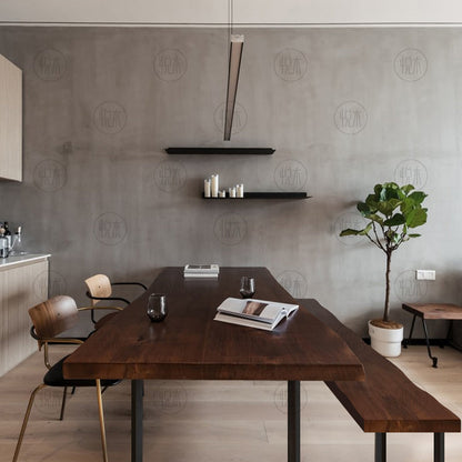 Table à manger design nordique en bois massif ALAN scandinave