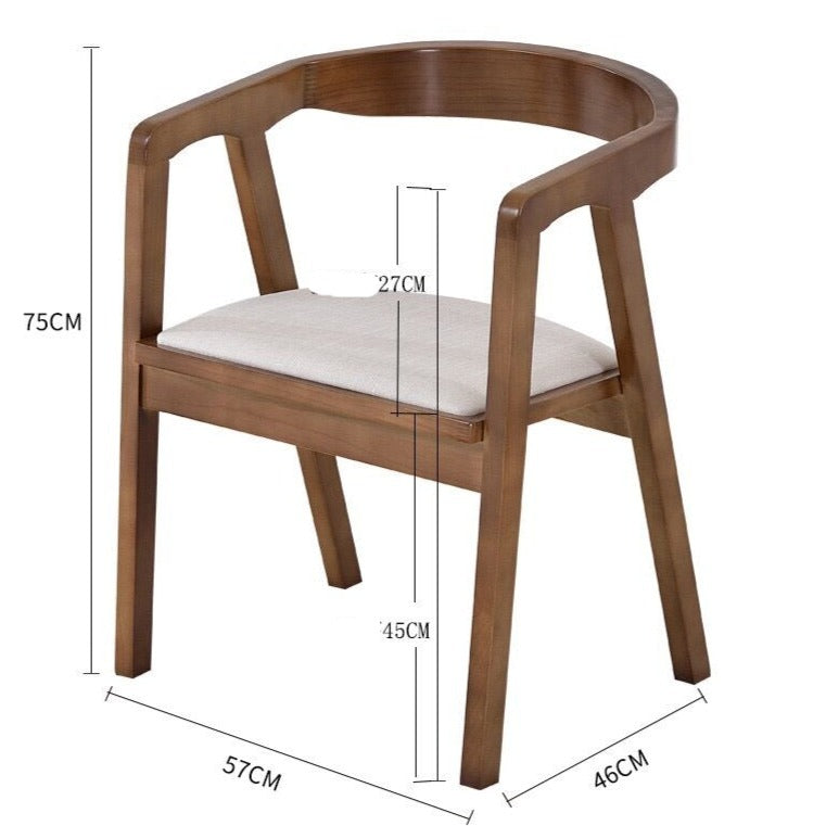 Table à manger moderne AMIRA en bois massif de style nordique 