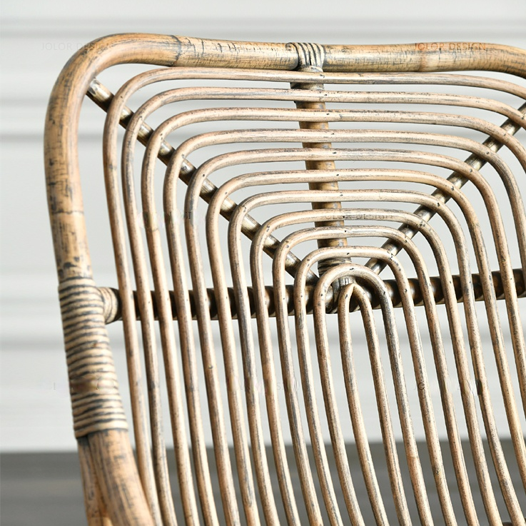 Chaise d'extérieur en rotin Kenley