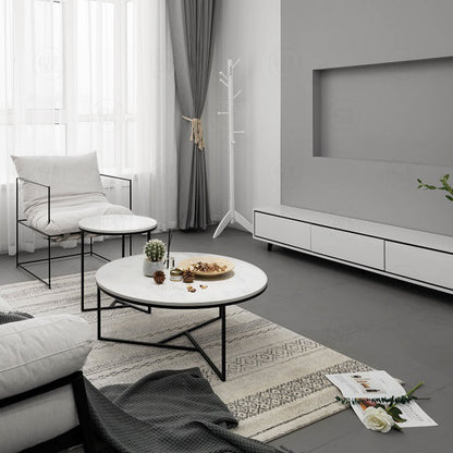 Table basse ronde gigogne moderne et nordique BENNETT