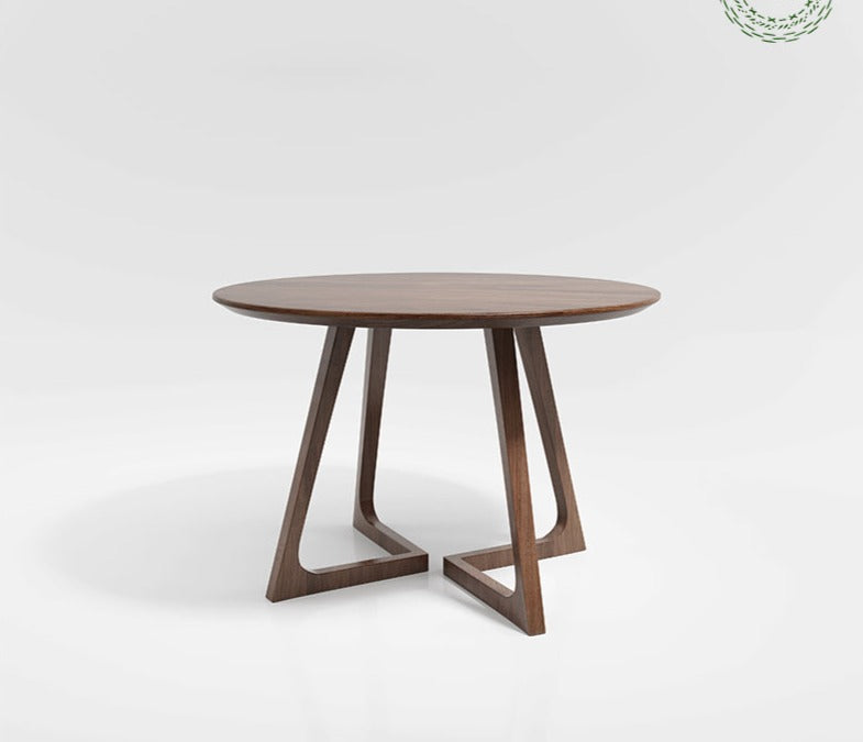 Chaise princesse LEILANI Hiroshima en bois massif, table de salle à manger ronde, option conférence (choix de 7 tailles)