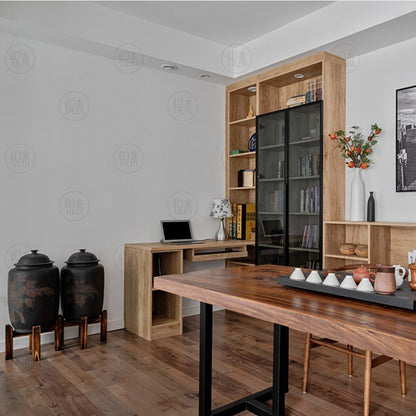 Table à manger nordique LIVIA Radisson rétro en bois massif de suar Select 4 couleurs