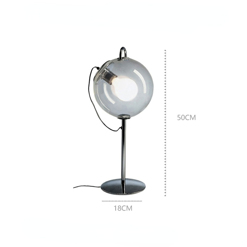 Lampe en verre transparent Anthony