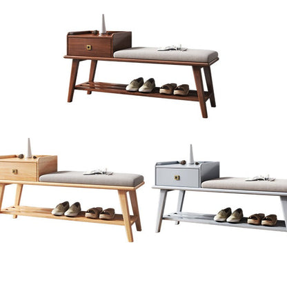 Tabouret à chaussures en bois massif CASSIDY BELAIR