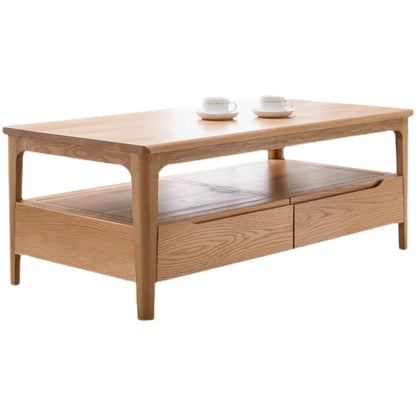 Table basse en bois massif pur de style japonais AKAGI