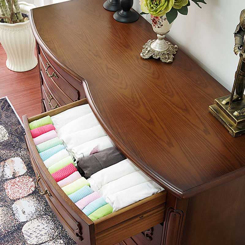 Commode à tiroirs Eliana Sheraton de style américain en bois massif