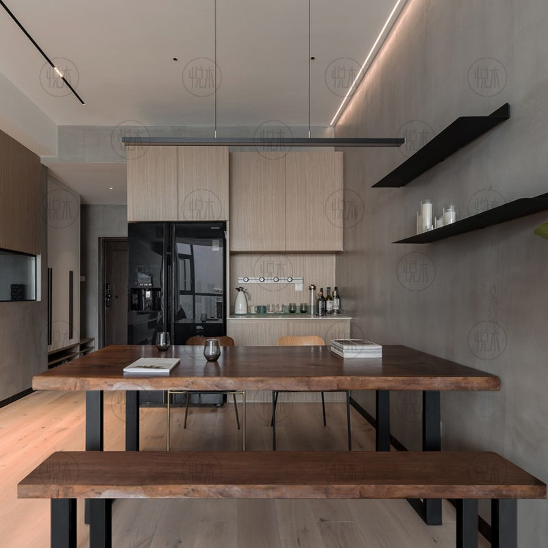 Table à manger design nordique en bois massif ALAN scandinave