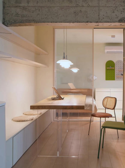 Table à manger AUDREY Design américain Bois massif Nordique