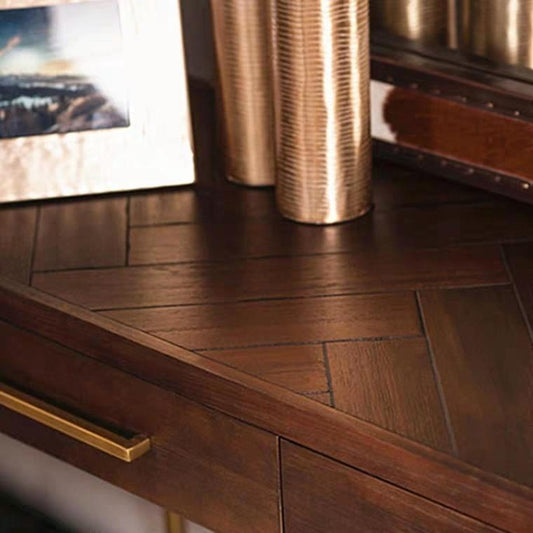 Console d'entrée en bois massif d'acacia à chevrons COLEMAN