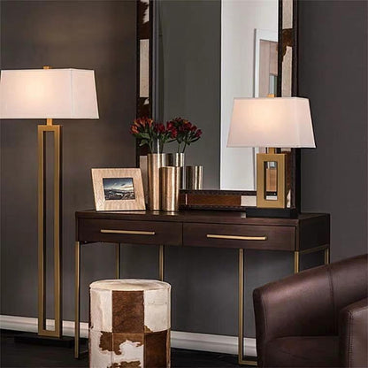 Console d'entrée en bois massif d'acacia à chevrons COLEMAN