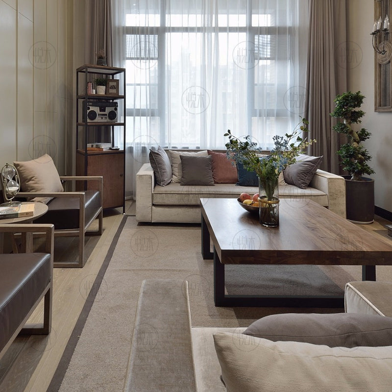 Table basse carrée nordique en bois massif DANIELA RADISSON (4 couleurs, 10 tailles)