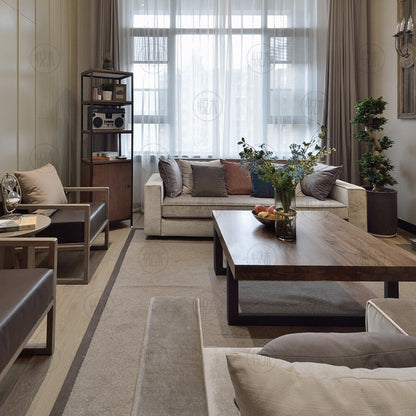 Table basse carrée nordique en bois massif DANIELA RADISSON (4 couleurs, 10 tailles)