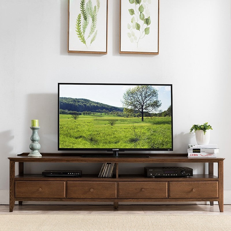 Meuble TV console scandinave entièrement en bois massif AYDEN