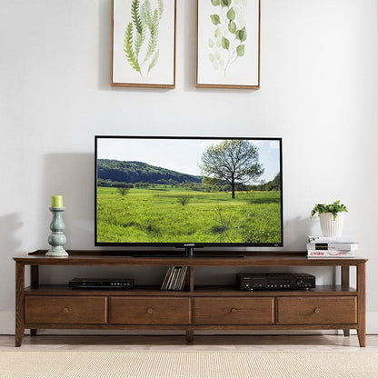 Meuble TV console scandinave entièrement en bois massif AYDEN
