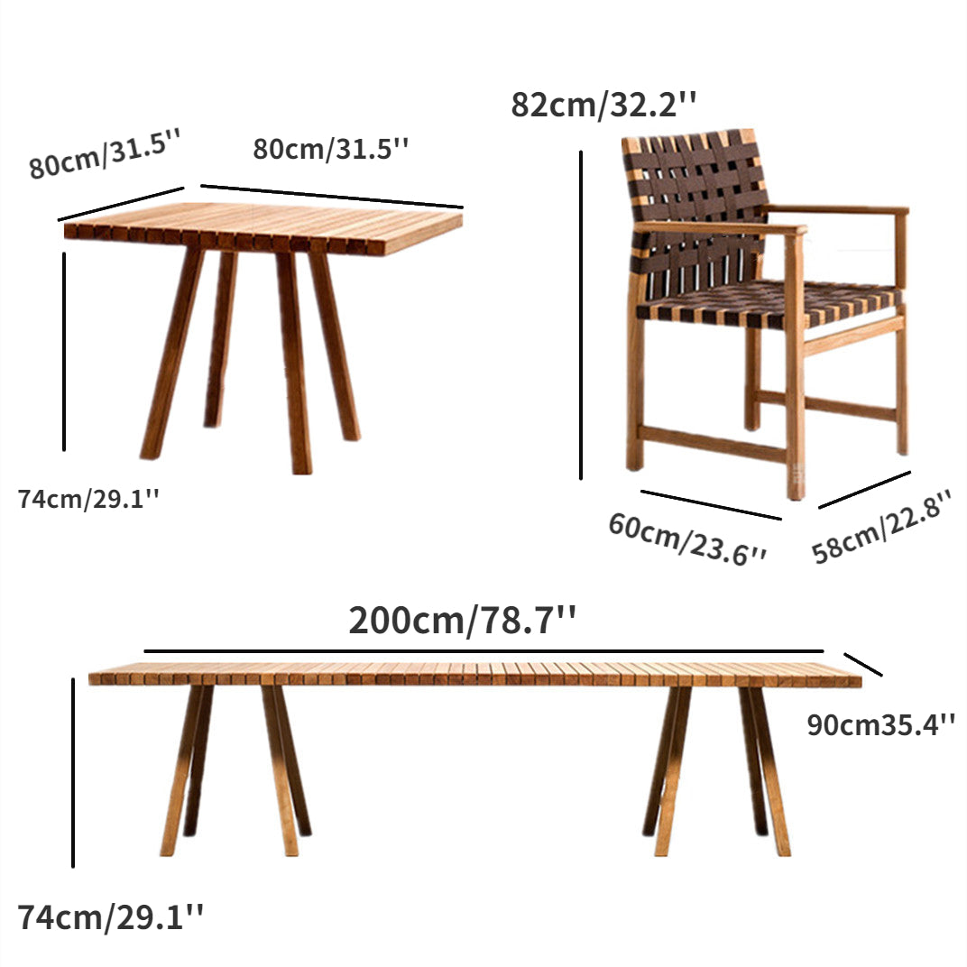 Ensemble de salle à manger carré Bronys
