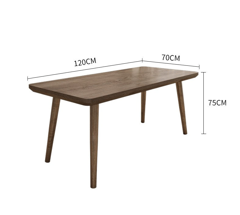 Table à manger minimaliste ADALINE nordique tout en bois massif 