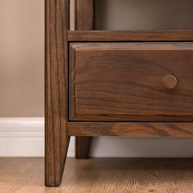 Meuble TV console scandinave entièrement en bois massif AYDEN