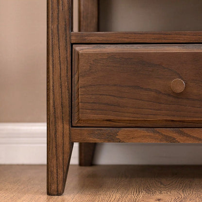 Meuble TV console scandinave entièrement en bois massif AYDEN