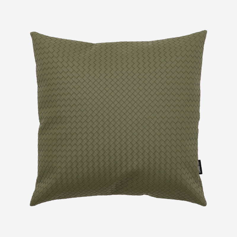 Housse de coussin et insert en cuir tressé