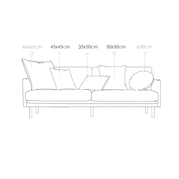 Housse de coussin et insert en velours Gerta