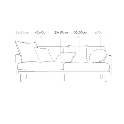 Housse de coussin et insert en velours Gerta