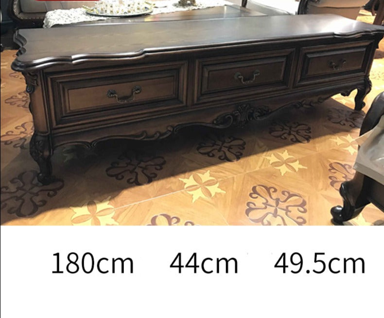 Claire New York Sheraton Meuble console TV / Table basse / Vitrine en verre Américain Moderne 