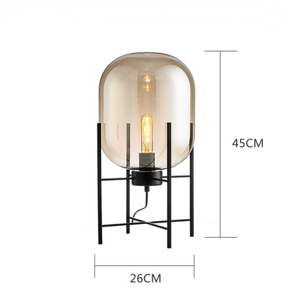 Lampe de sol/de table en verre Alden