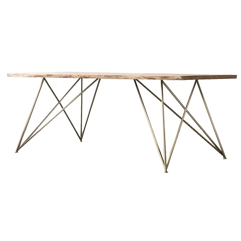 Table à manger en bois massif Jesse Table de conférence moderne et minimaliste en bois massif