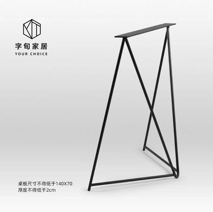 Table à manger en bois massif Jesse Table de conférence moderne et minimaliste en bois massif