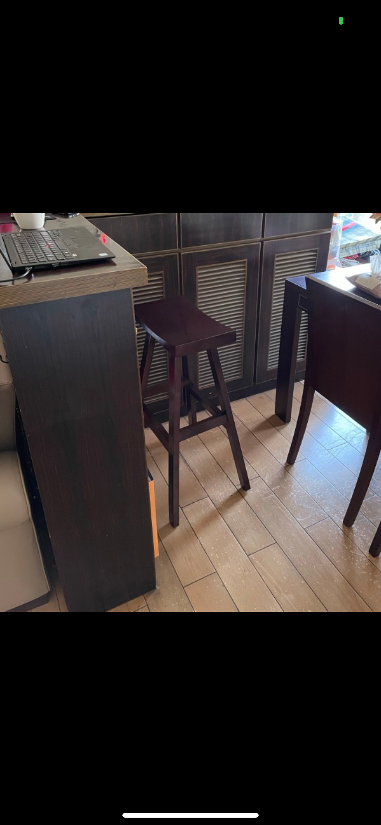 Tabouret de bar haut Luca en bois massif, chaise haute de café BR 067 WD