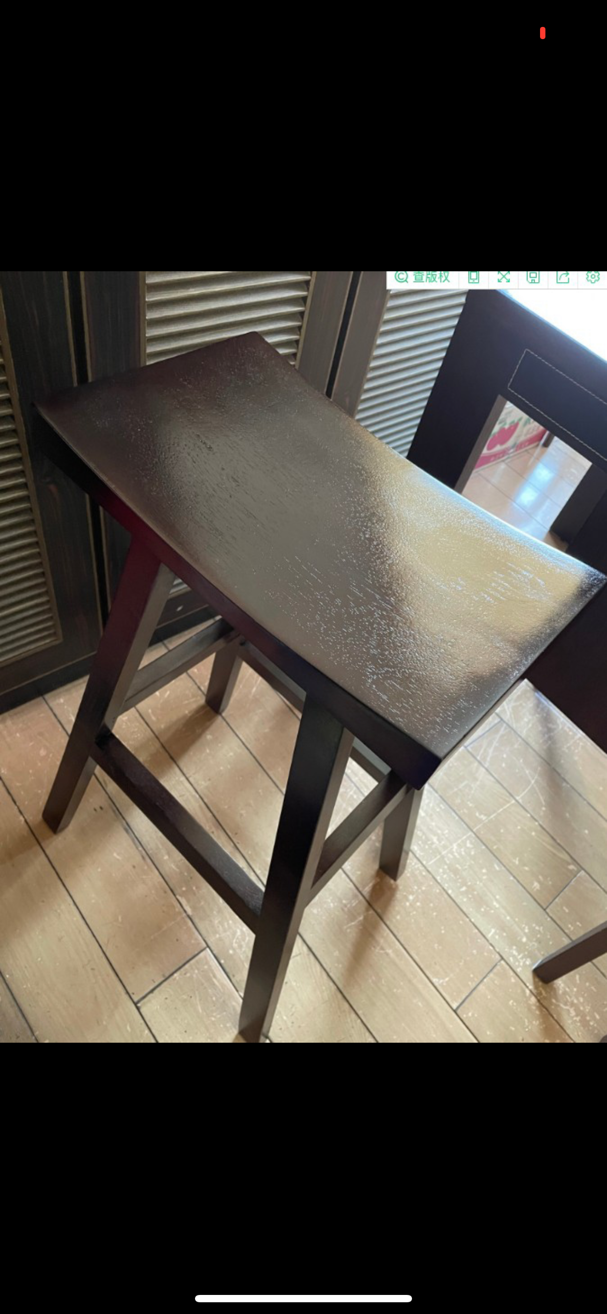 Tabouret de bar haut Luca en bois massif, chaise haute de café BR 067 WD