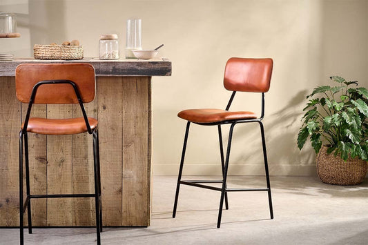 Chaise de bar en cuir Sotta