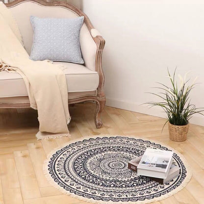 Tapis ronds en fleurs de lotus