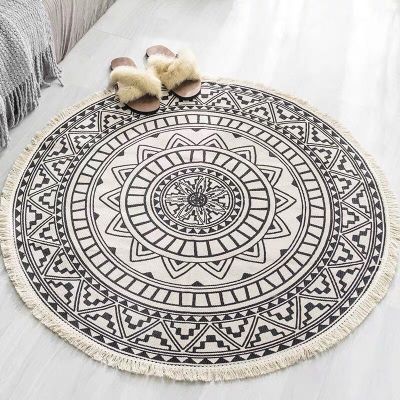 Tapis ronds en fleurs de lotus