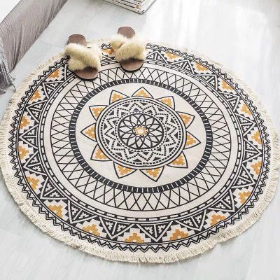 Tapis ronds en fleurs de lotus