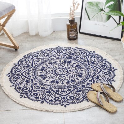 Tapis ronds en fleurs de lotus